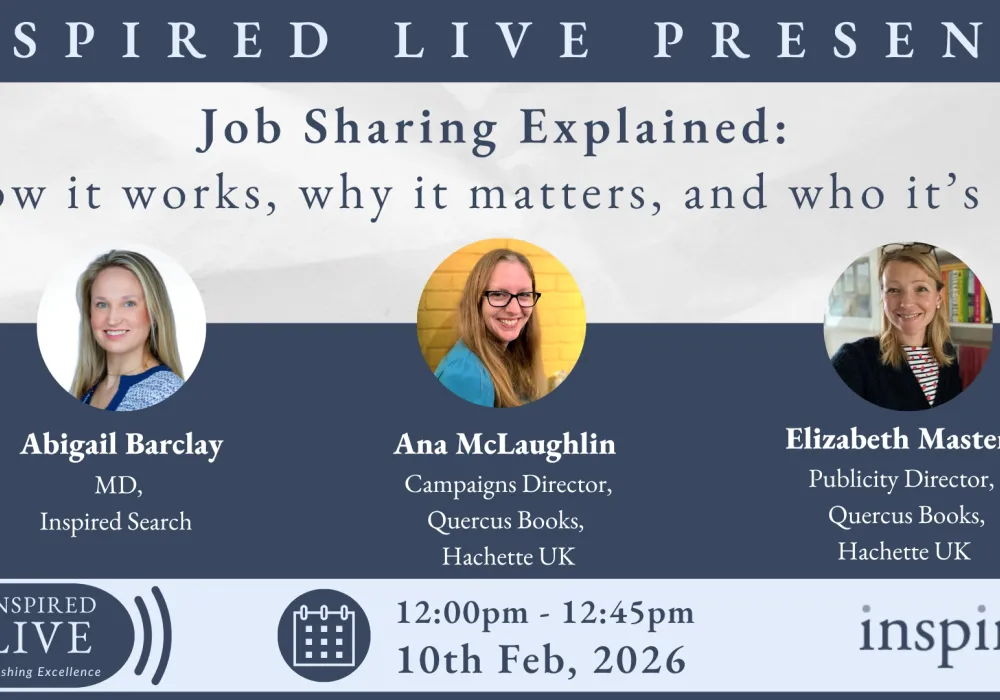 Headshots of 3 speakers with the title - Inspired Live Presents Job Sharing Explained