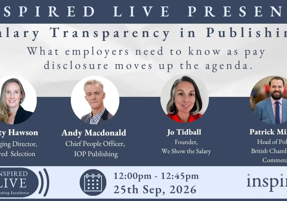 Inspired Live, Salary Transparency in Publishing, promo image